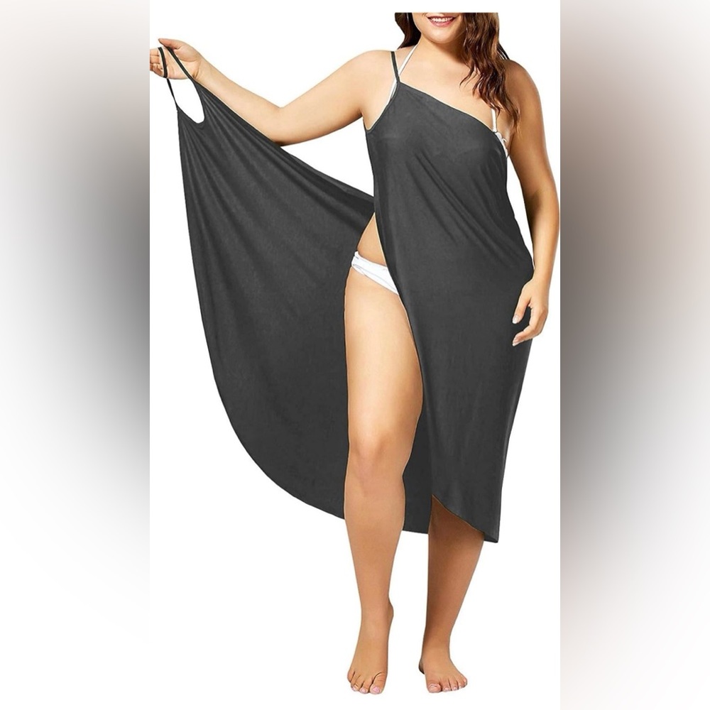 Chic Charcoal Swim Cover-Up